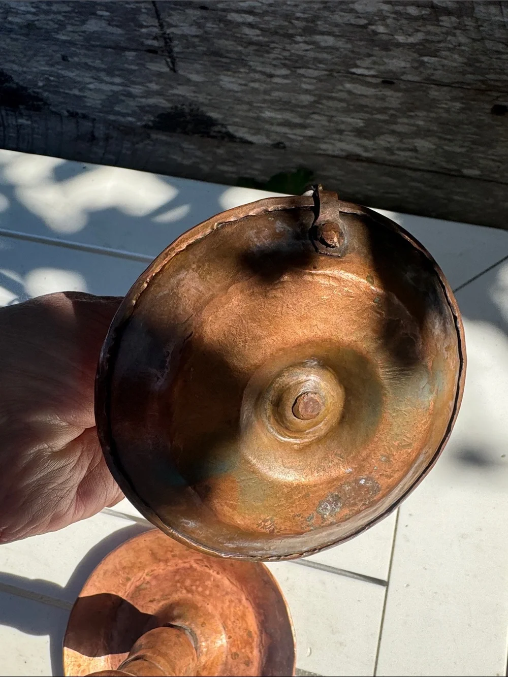 Antique Copper Candlestick Holders, Set of 2 Arts & Crafts Era